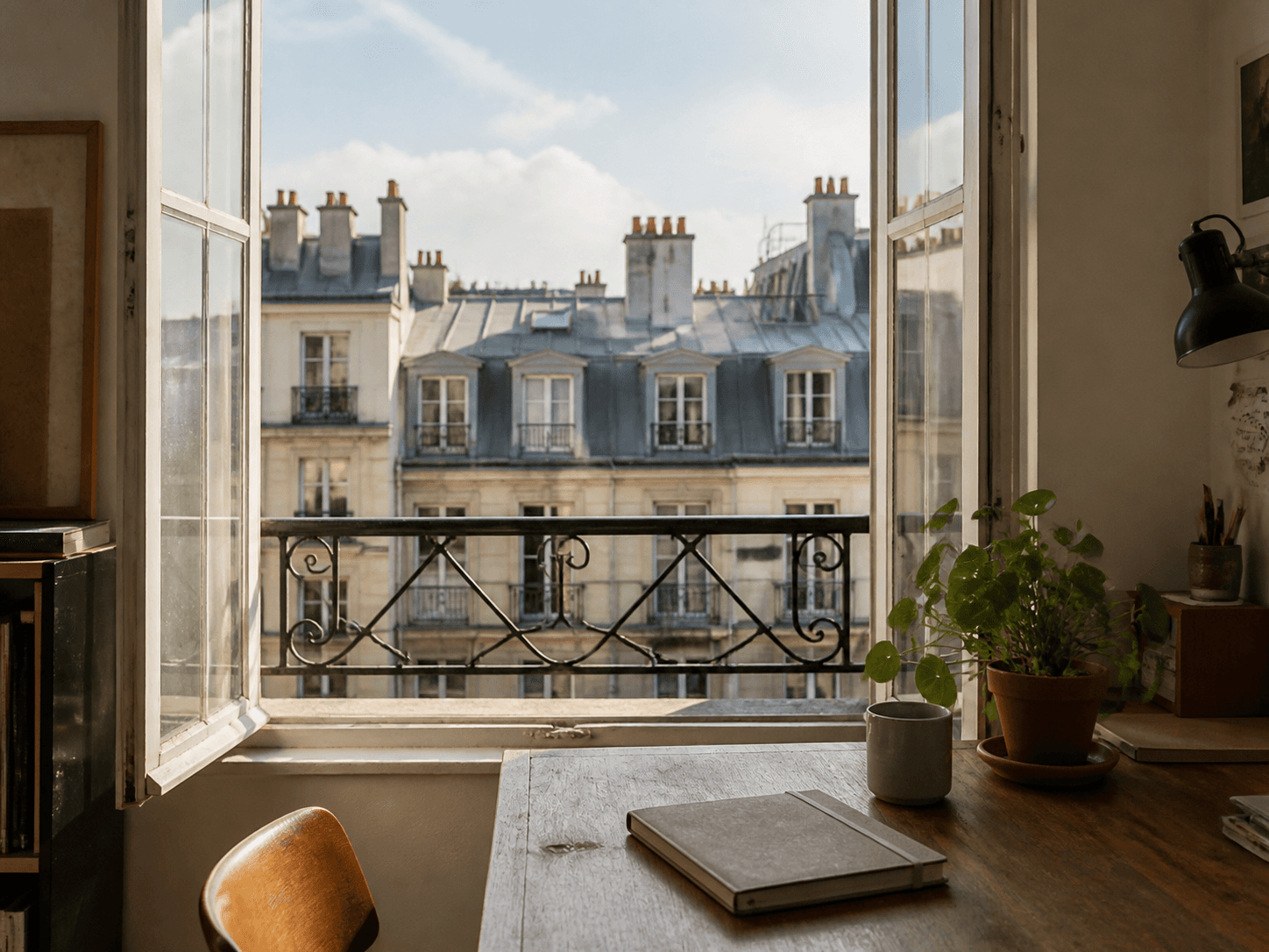 Un espace de travail parisien ouvert sur les toits de la ville